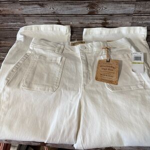 NWT Democracy Optic White Ab Technology High Rise Jeans Size 14